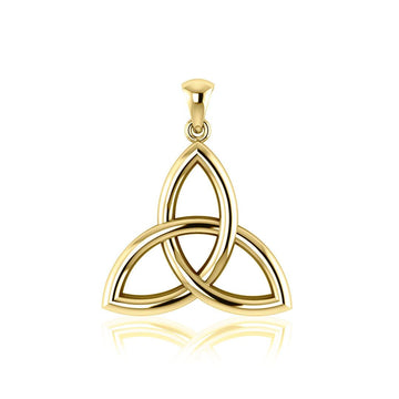 Unveil Ancient Wisdom: Celtic Triquetra Knot Solid Gold Pendant - GTP085 | Embrace the Eternal Interplay of Mind, Body, and Spirit - Jewelry